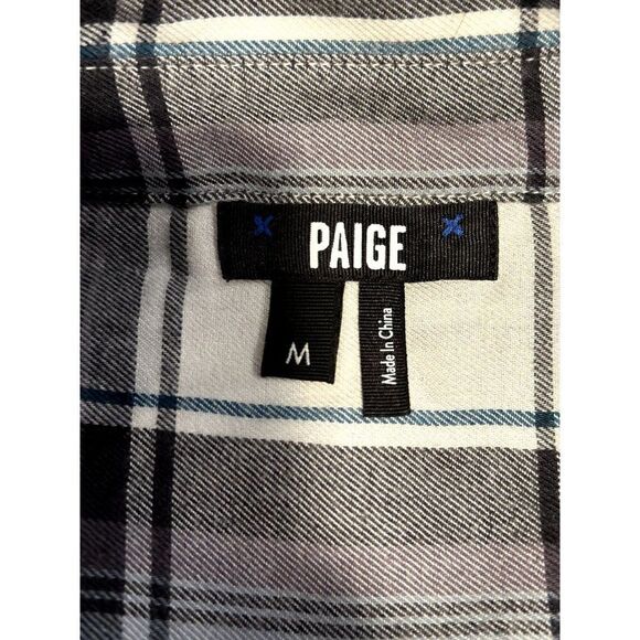 Paige NEW Avery Shirt in Eggshell Multi Size M - Picture 4 of 4